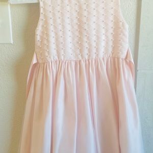Pale pink pearl embellished dress